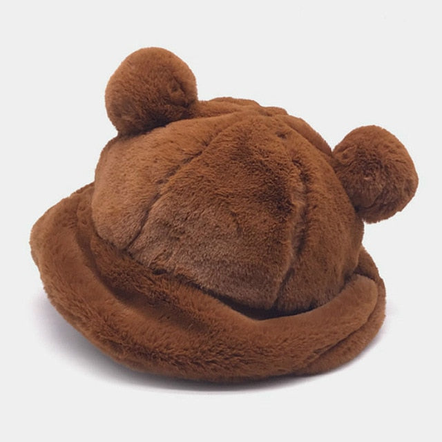 Bob Fourrure Uni avec Pompons