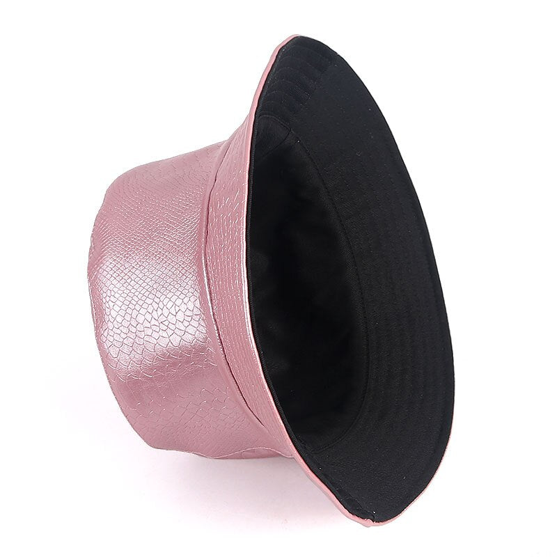 Bob Vinyle Rose Effet Crocodile