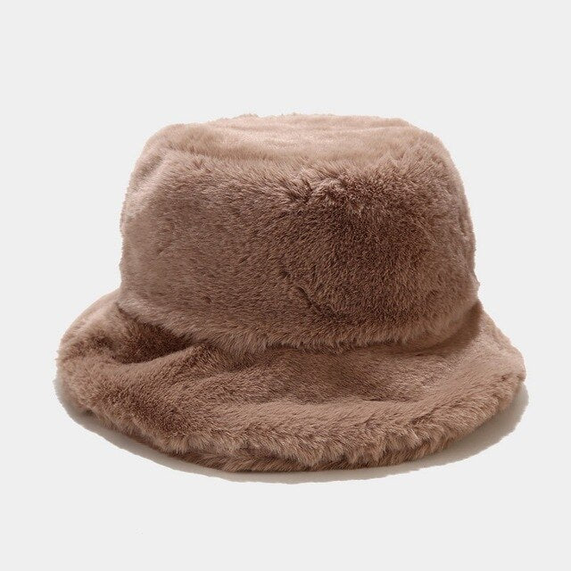 Lusofie Bob Chapeau de Pêcheur Femme Hiver Chaud Fausse Fourrure Pê