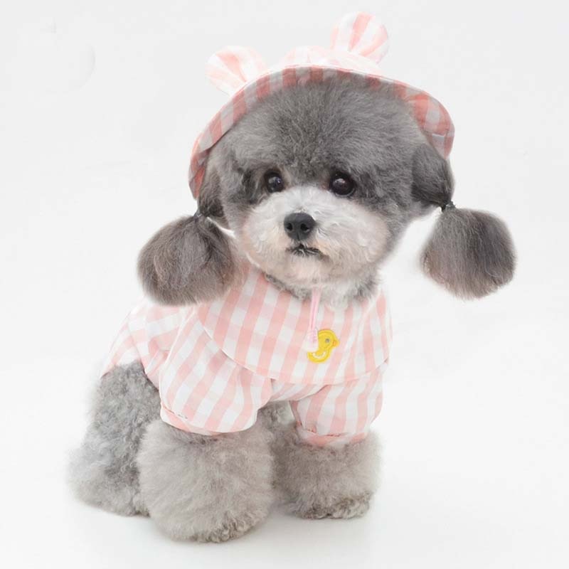 Chapeau pour Chien à Carreaux Vichy & Combinaison